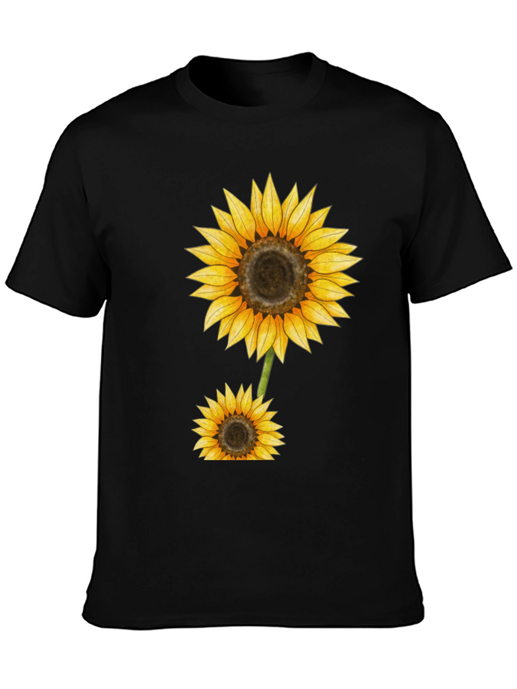 Sunflower Graphic Black T-Shirt