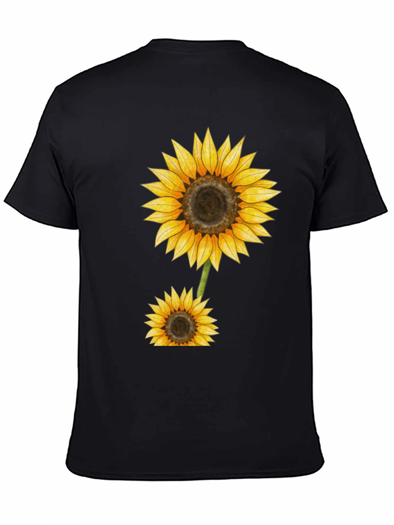 Sunflower Graphic Black T-Shirt