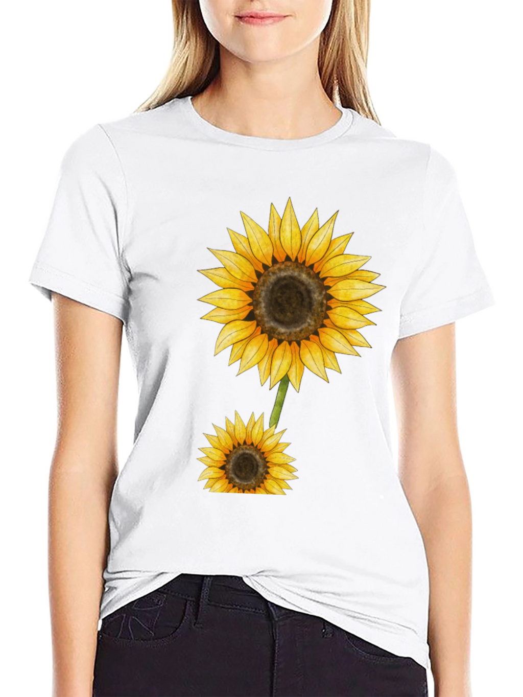 Sunflower Graphic Black T-Shirt