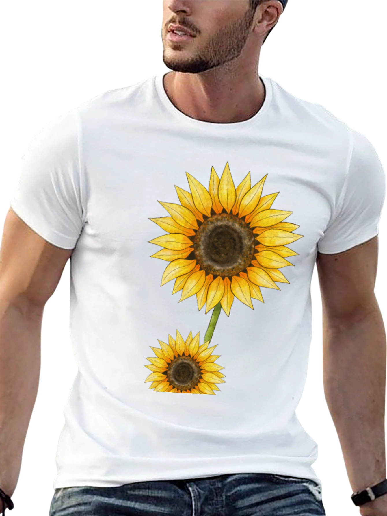 Sunflower Graphic Black T-Shirt