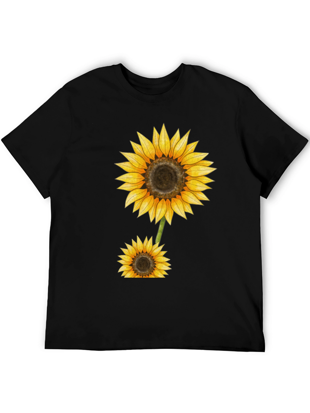 Sunflower Graphic Black T-Shirt