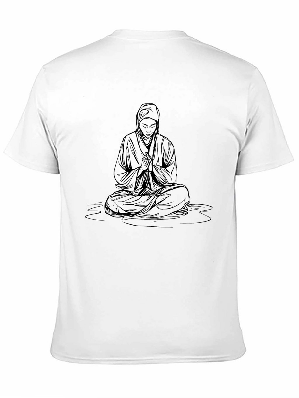 Meditating Figure Graphic Tee - Classic Black T-Shirt