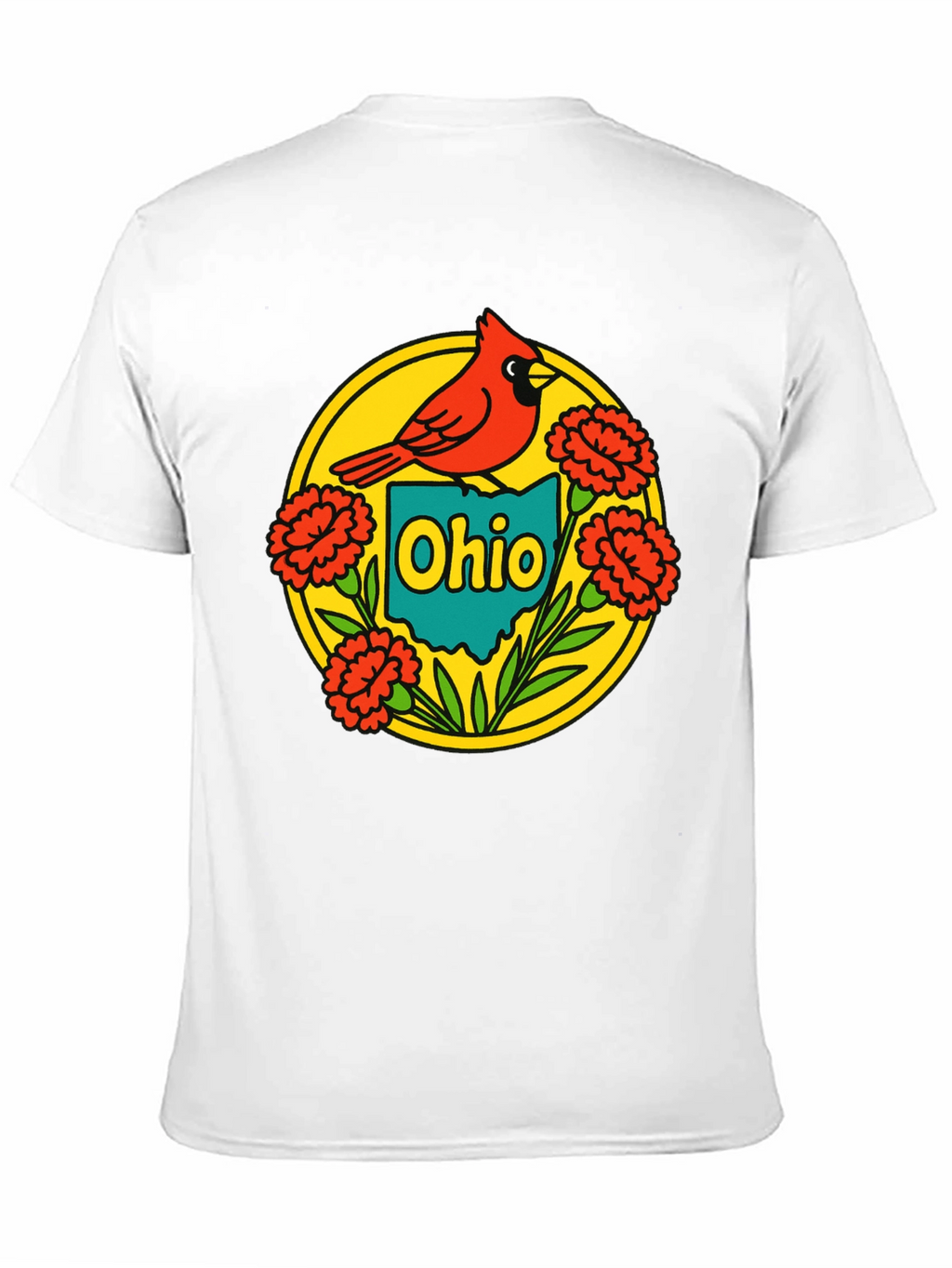 Ohio Cardinal Graphic Tee - Black Crew Neck T-Shirt