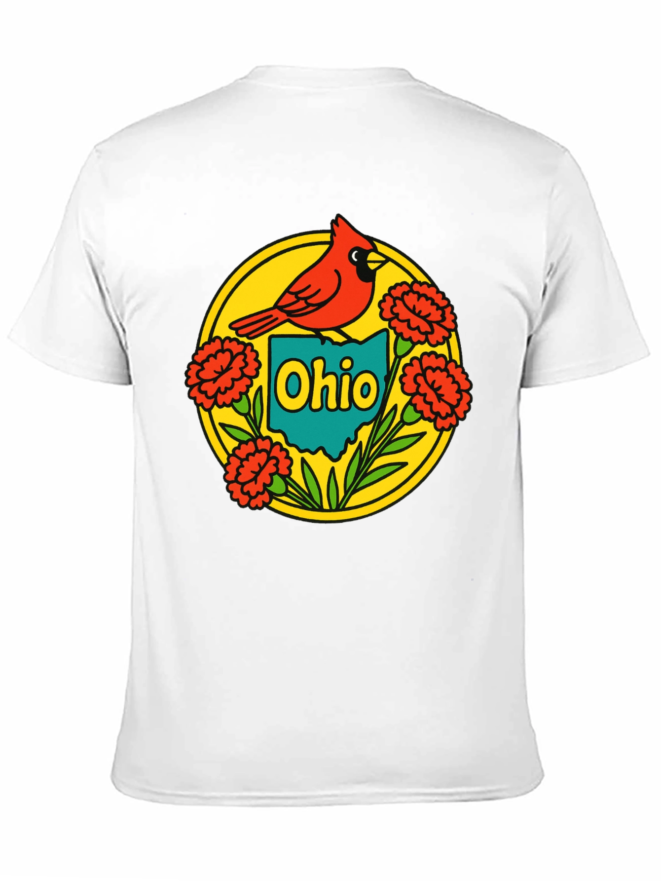 Ohio Cardinal Graphic Tee - Black Crew Neck T-Shirt
