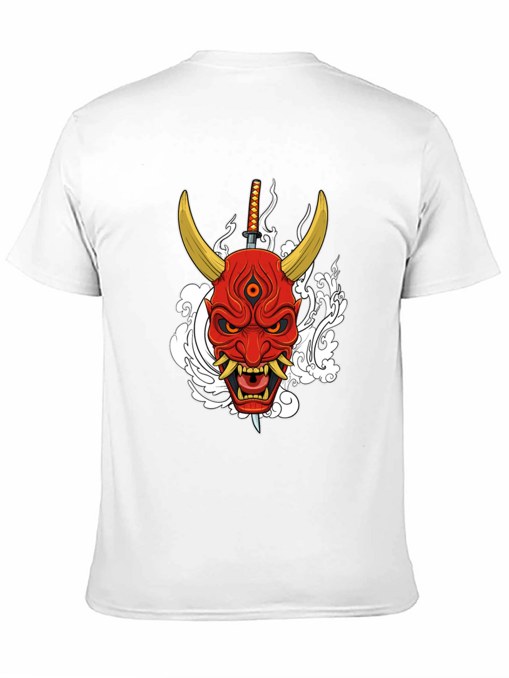 Samurai Oni Mask Graphic T-Shirt