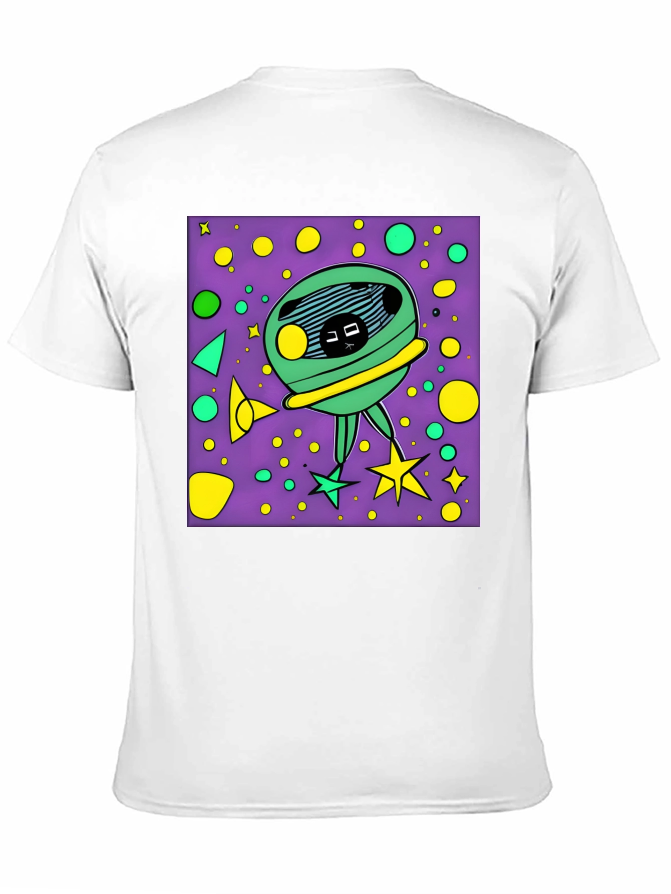 Funky Alien Graphic T-Shirt - Black Cotton Tee