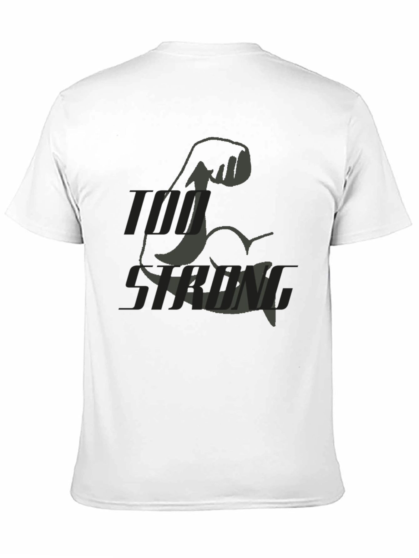 Too Strong Black Graphic T-Shirt for Men