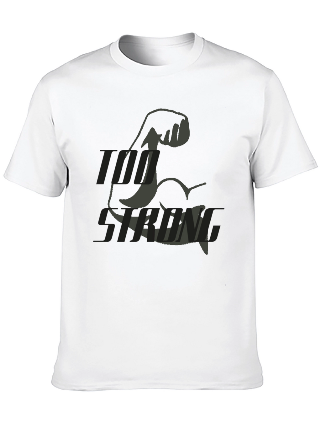 Too Strong Black Graphic T-Shirt for Men