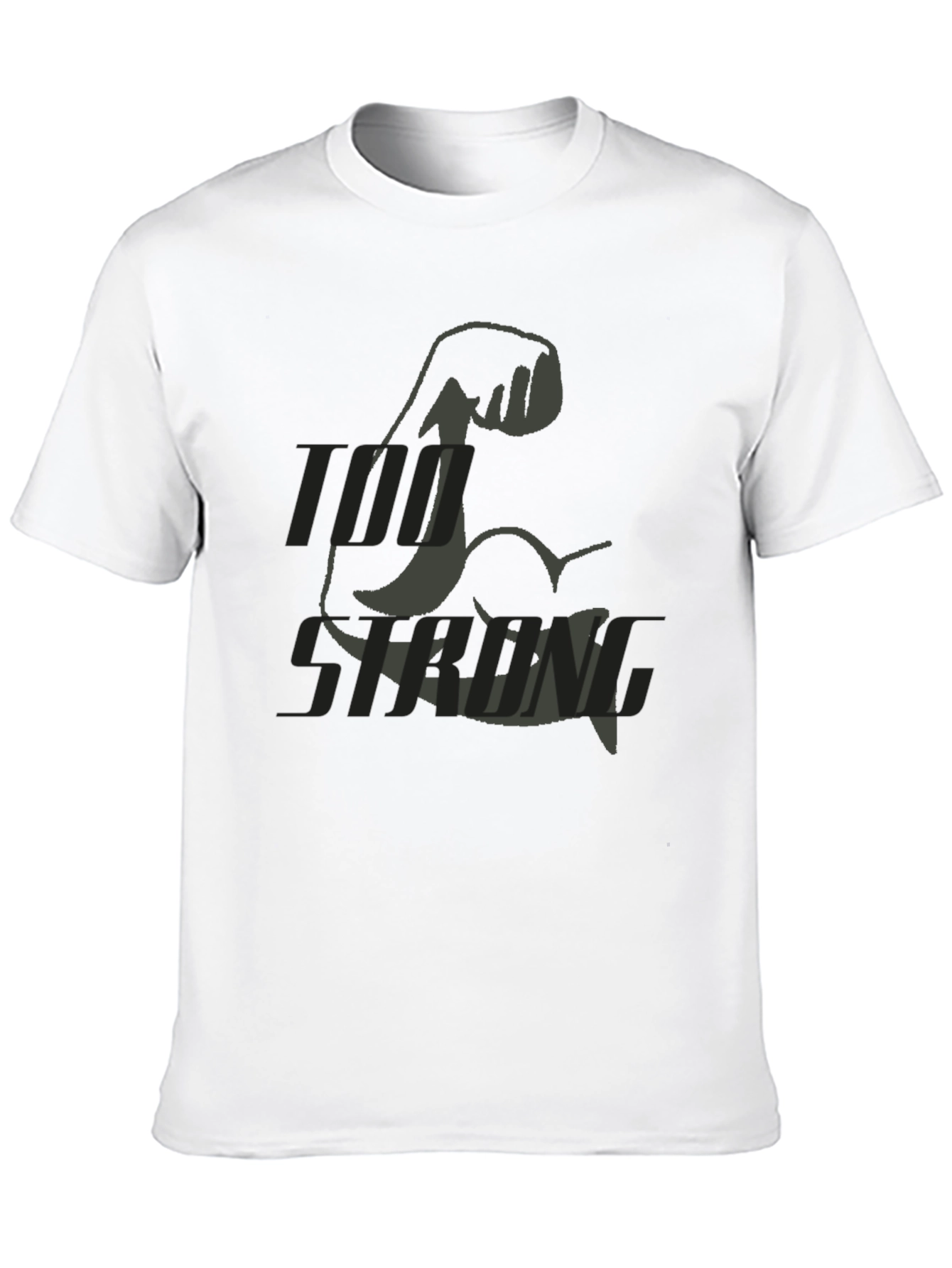 Too Strong Black Graphic T-Shirt for Men
