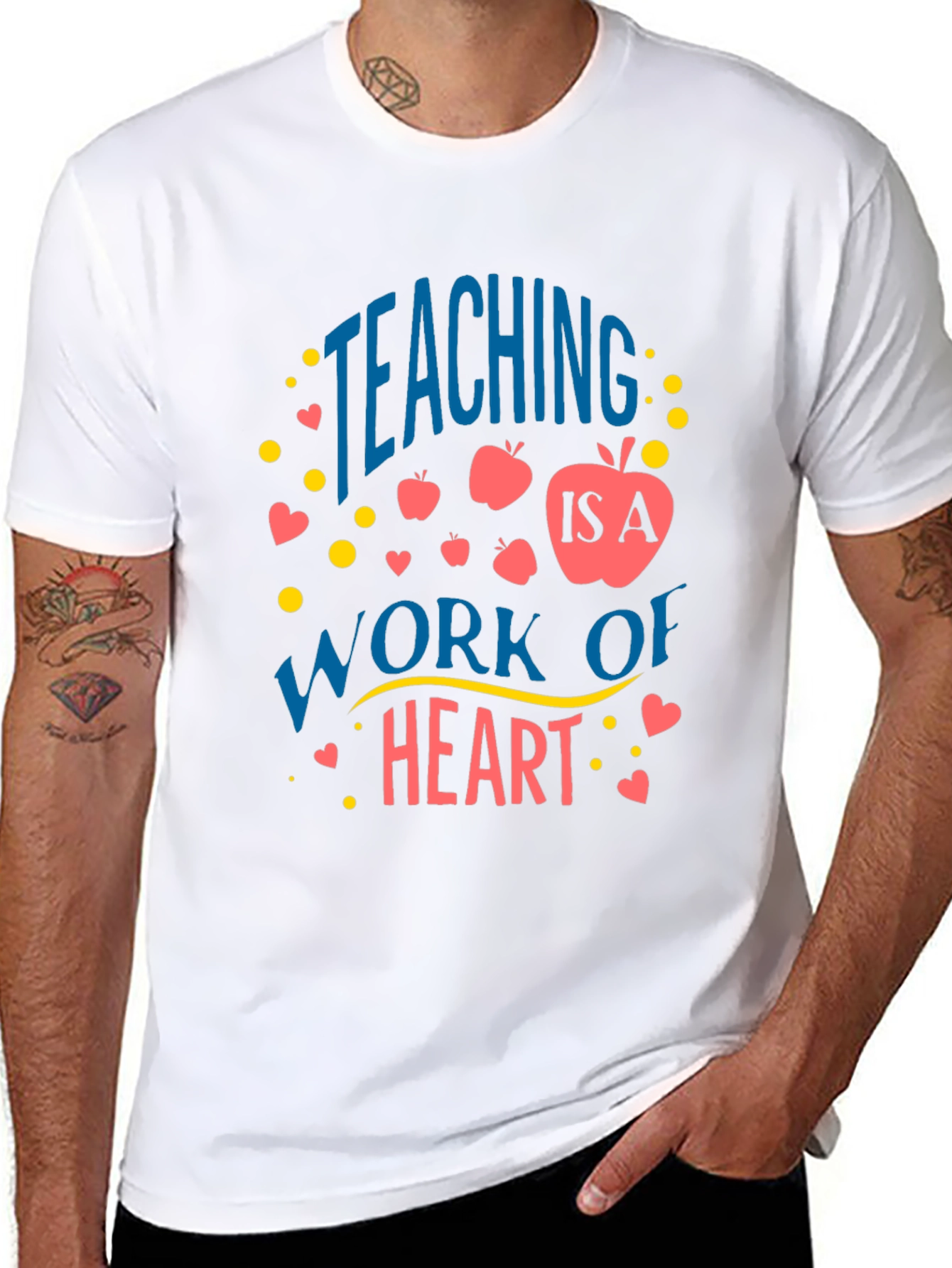Teaching is a Work of Heart Graphic Tee