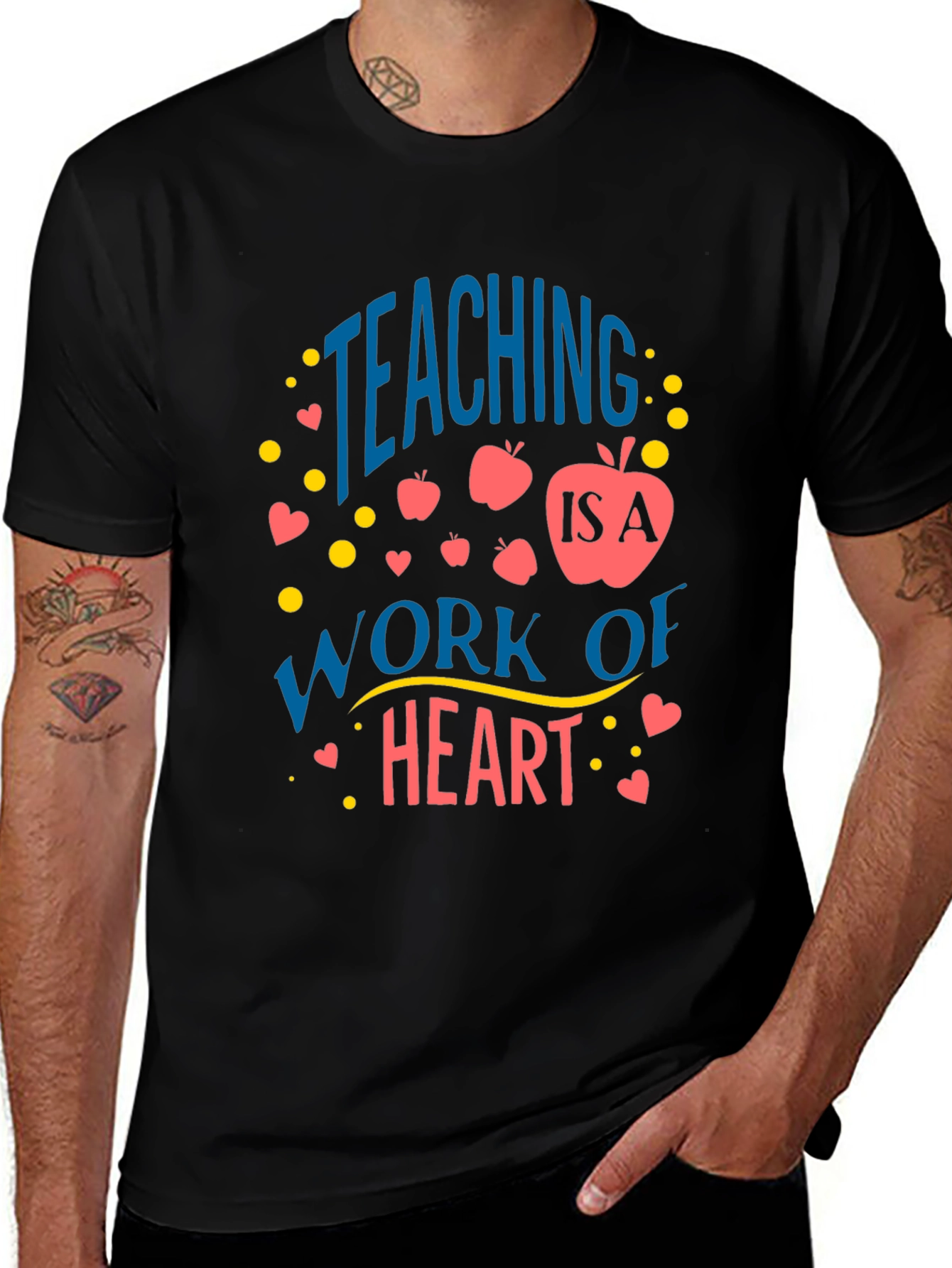Teaching is a Work of Heart Graphic Tee