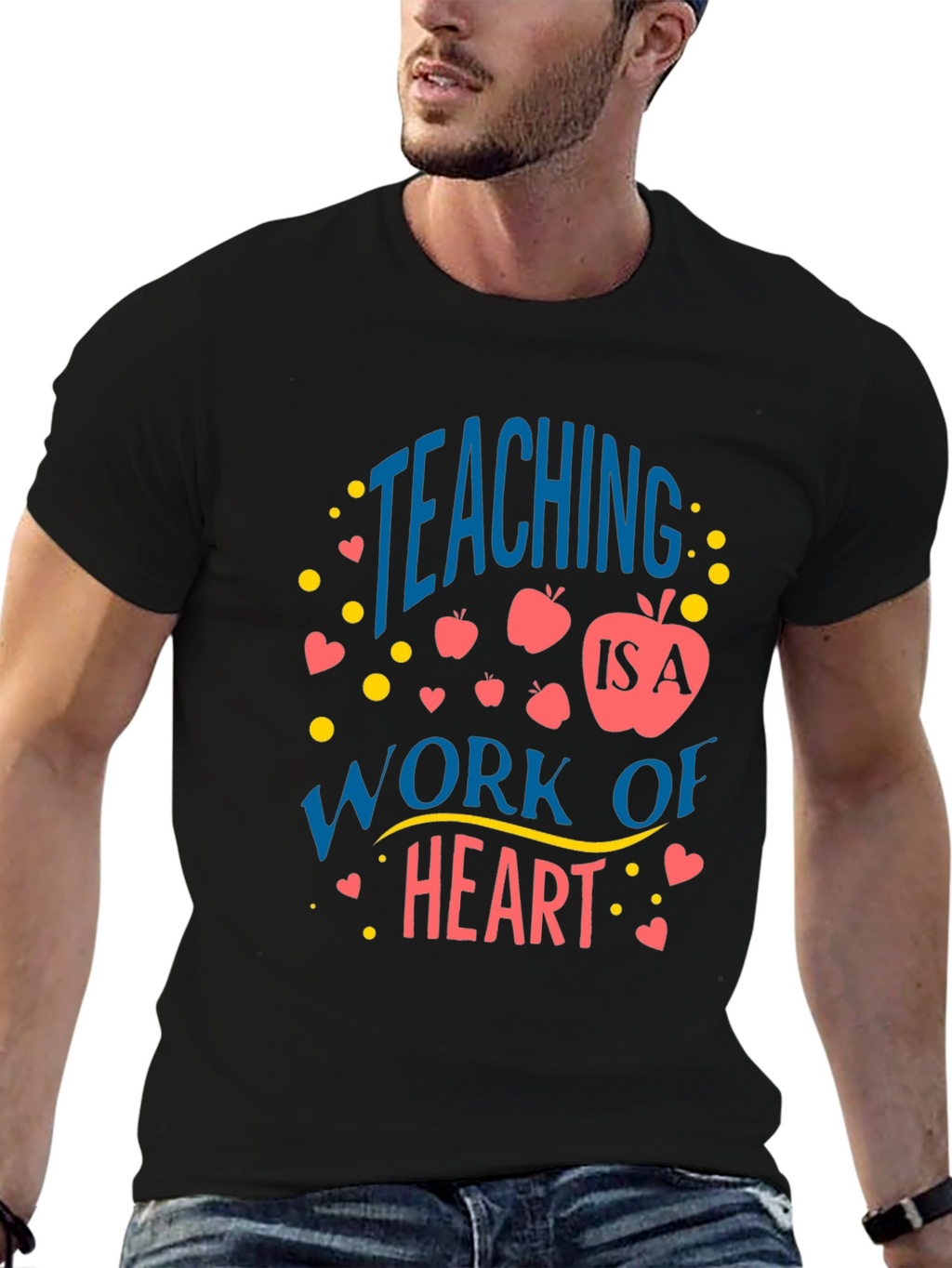 Teaching is a Work of Heart Graphic Tee