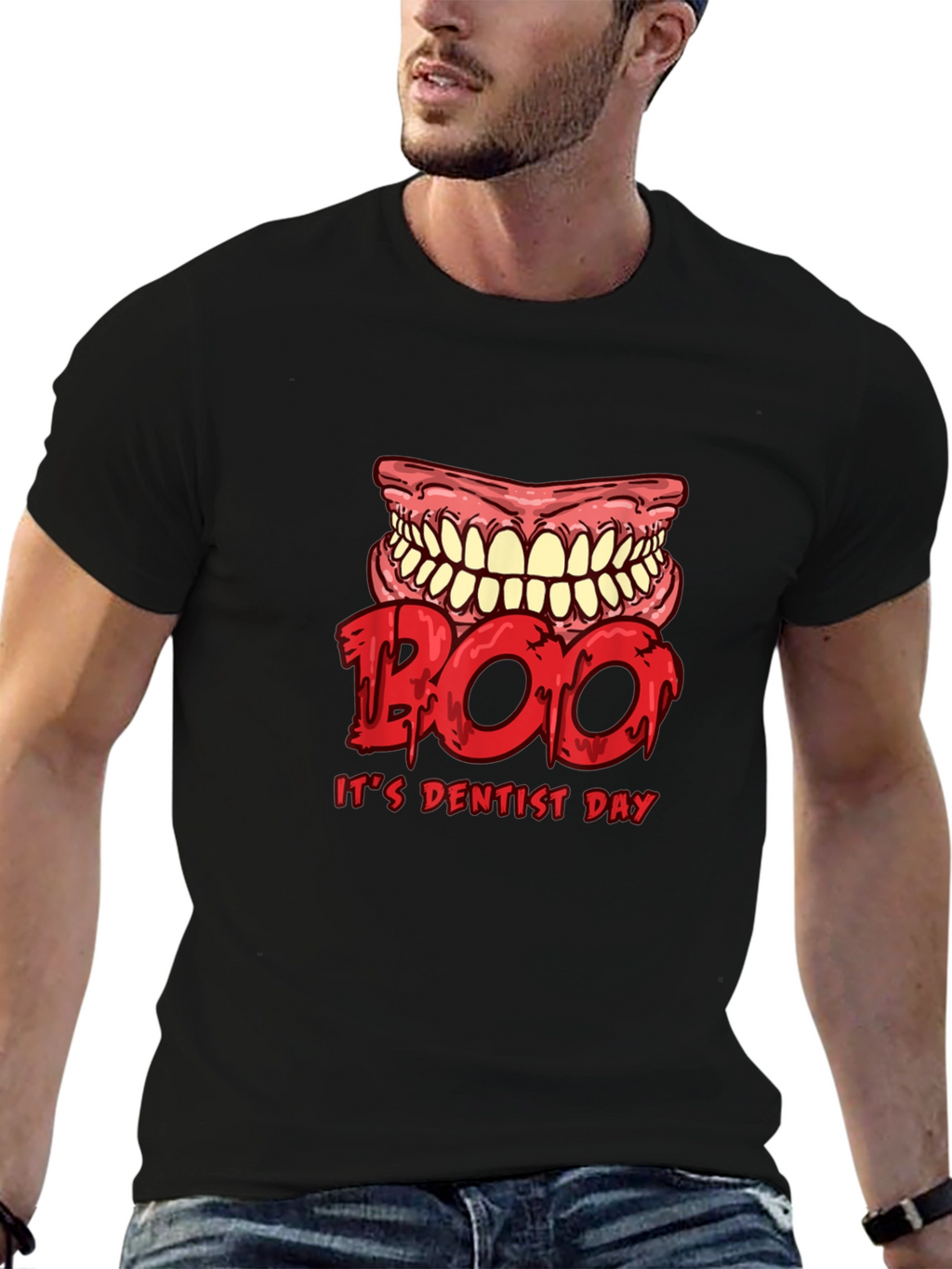 Boo Dentist Day Black T-Shirt