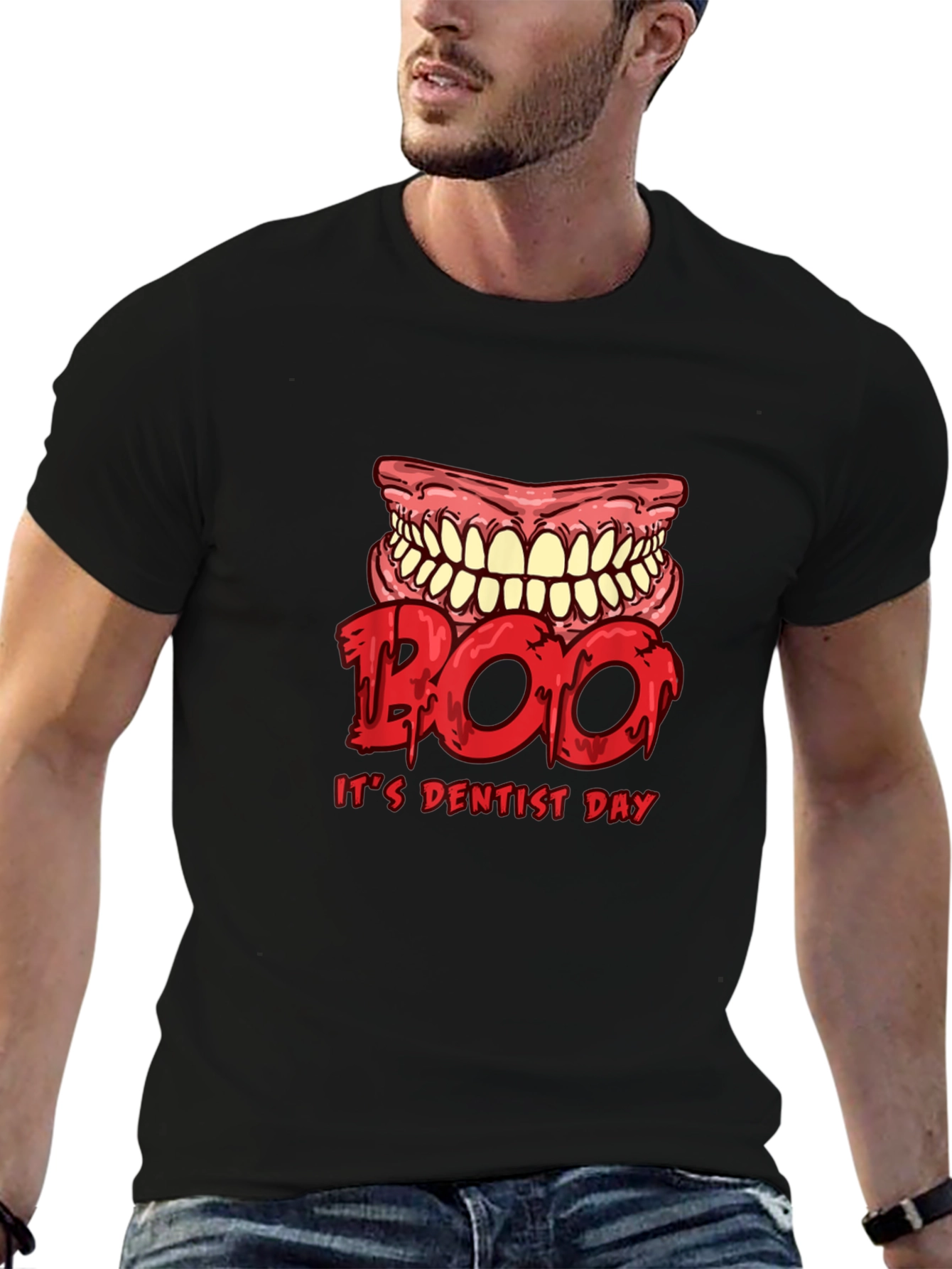 Boo Dentist Day Black T-Shirt