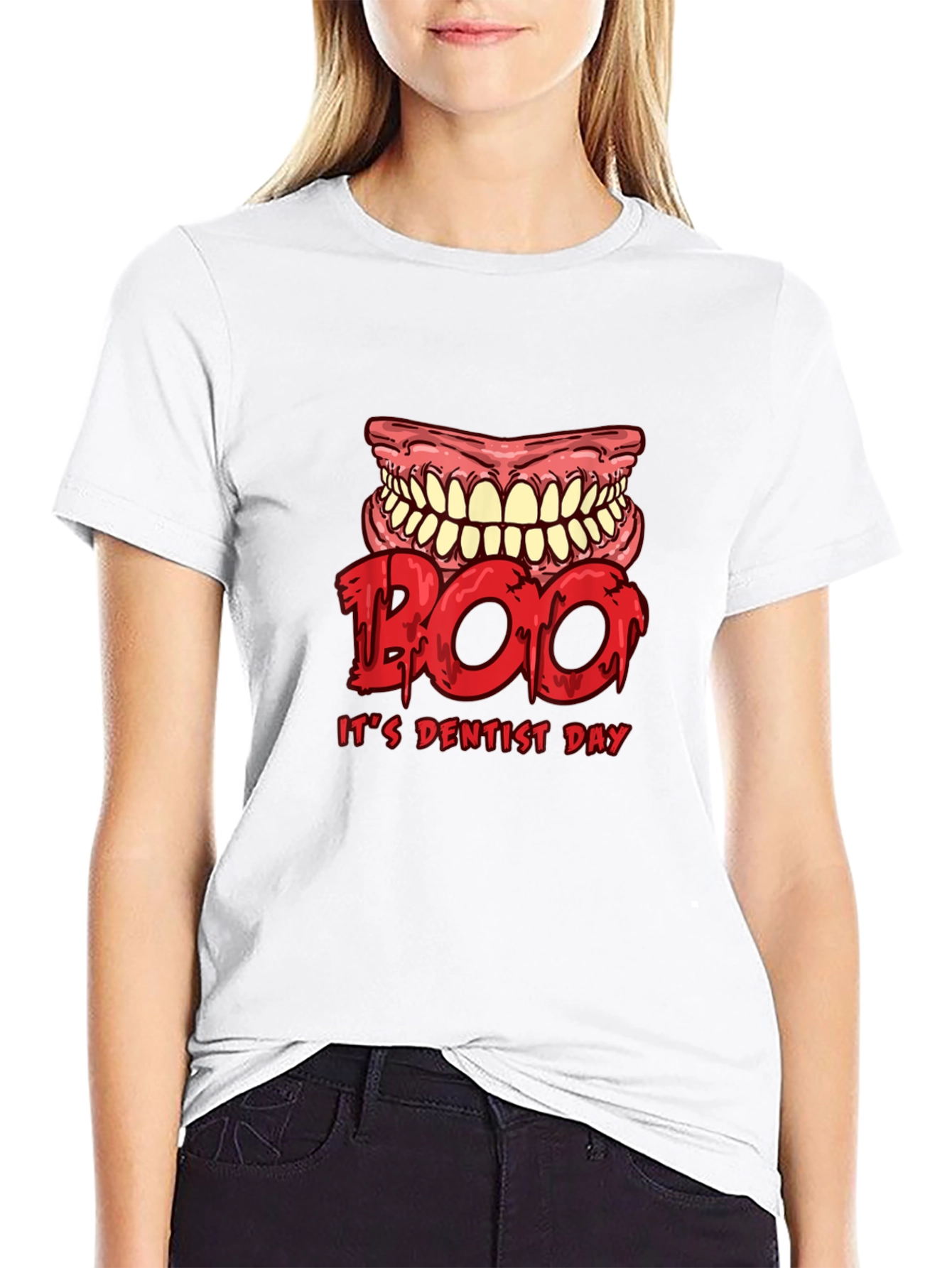 Boo Dentist Day Black T-Shirt