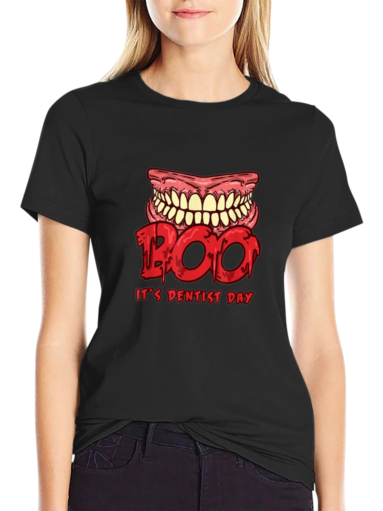 Boo Dentist Day Black T-Shirt