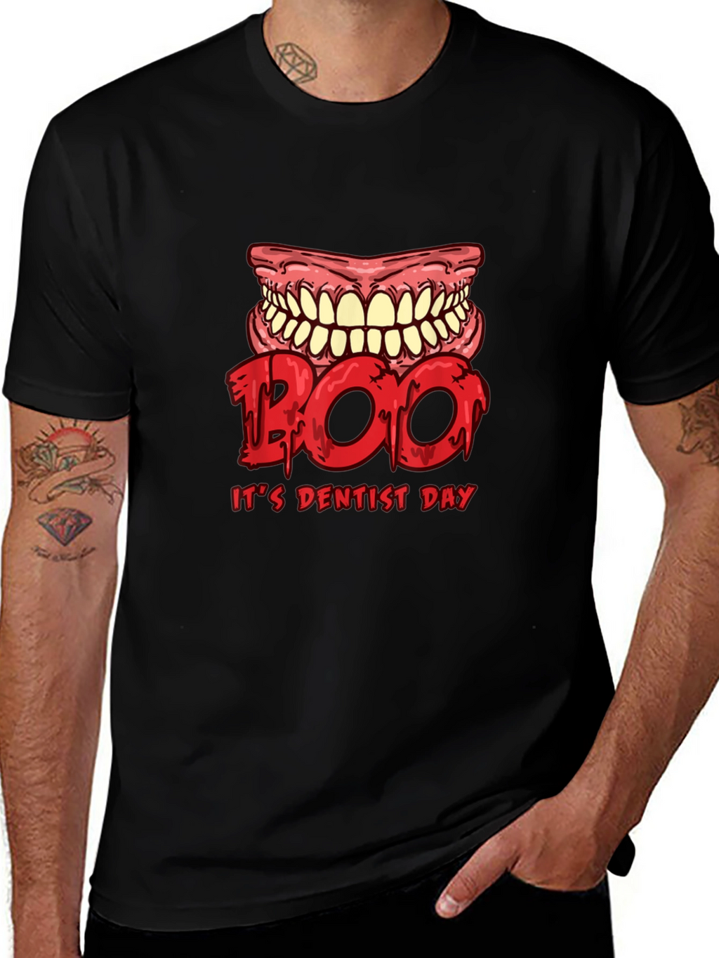 Boo Dentist Day Black T-Shirt