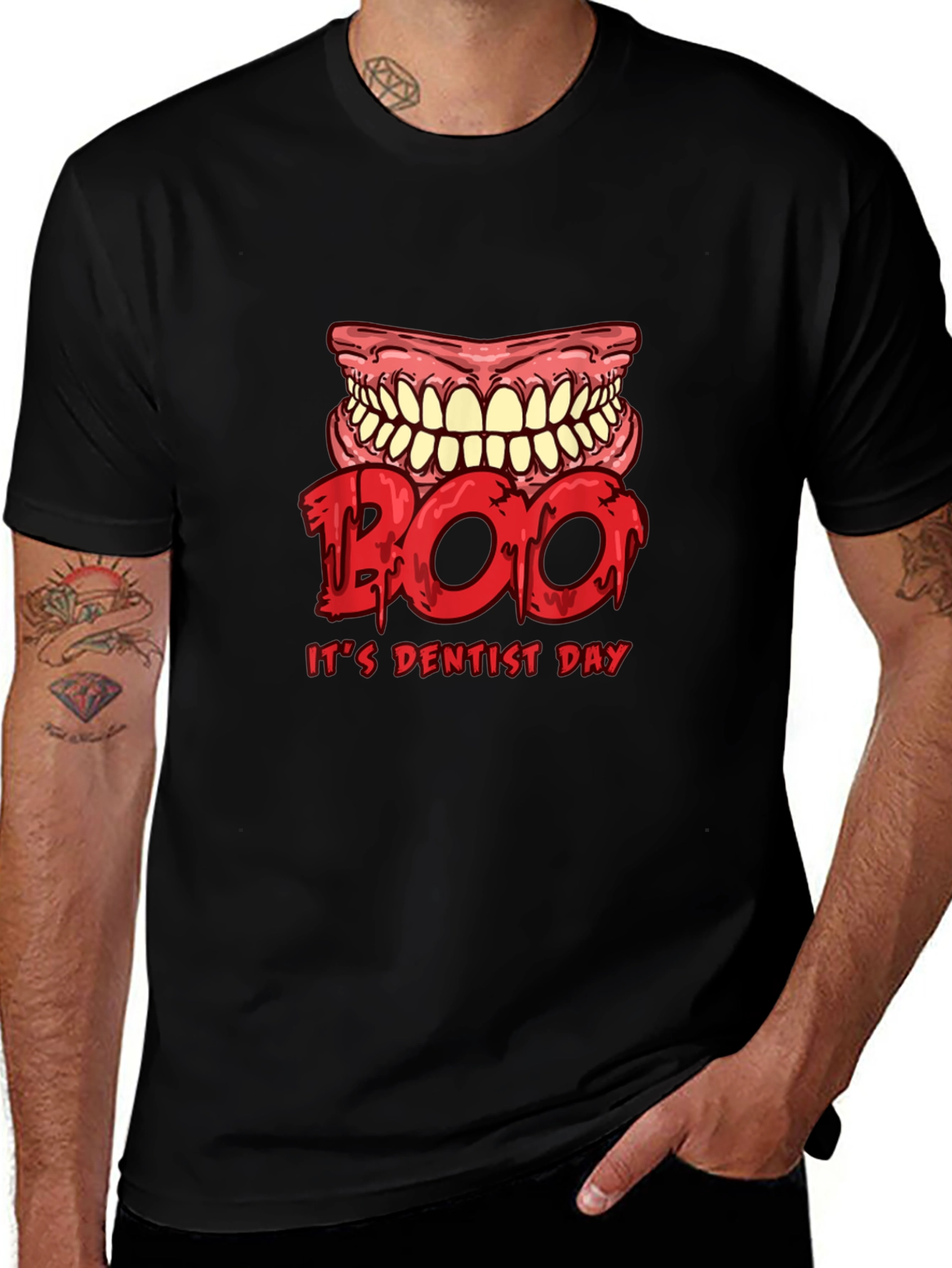 Boo Dentist Day Black T-Shirt