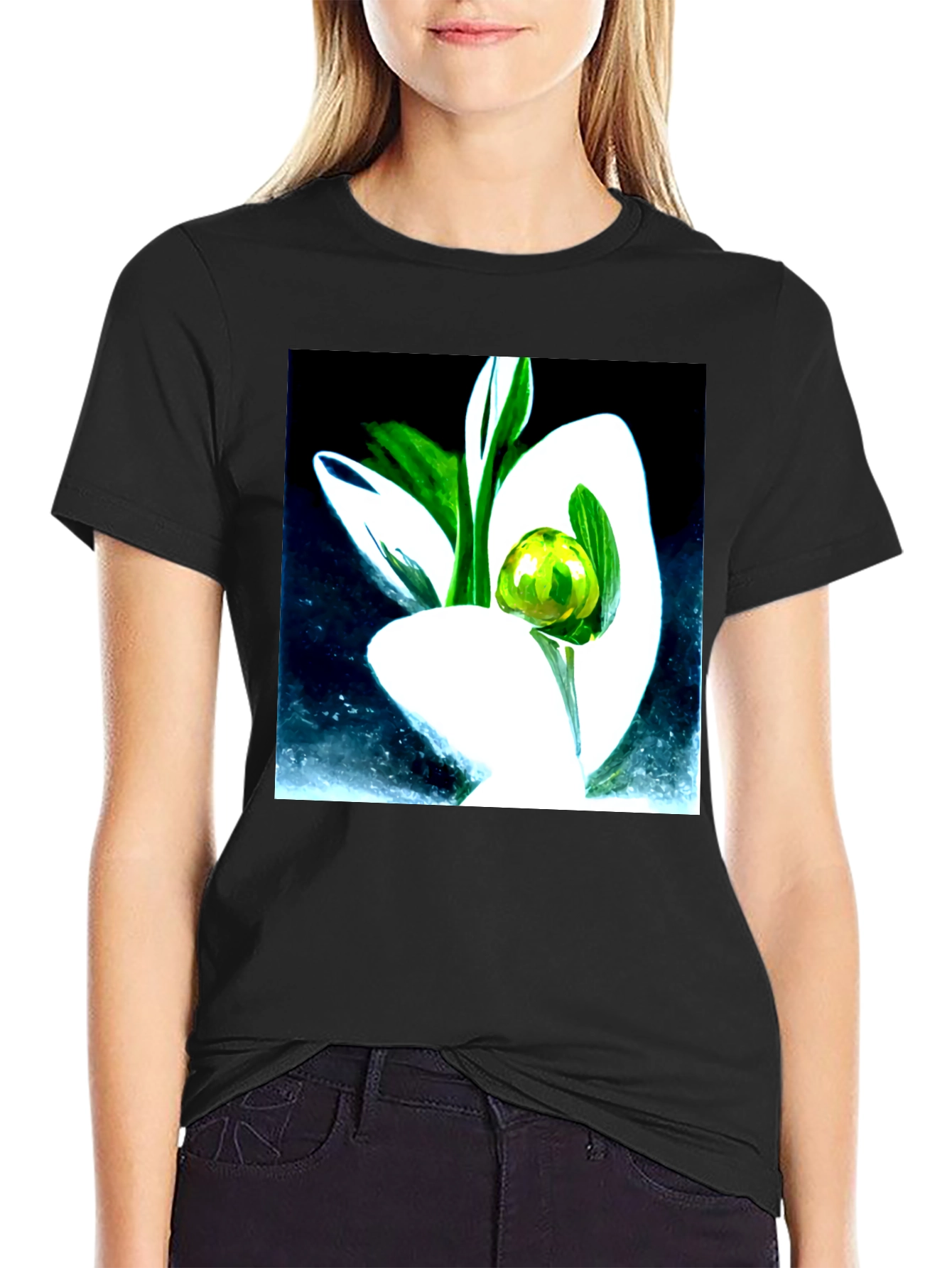 Abstract Floral T-Shirt
