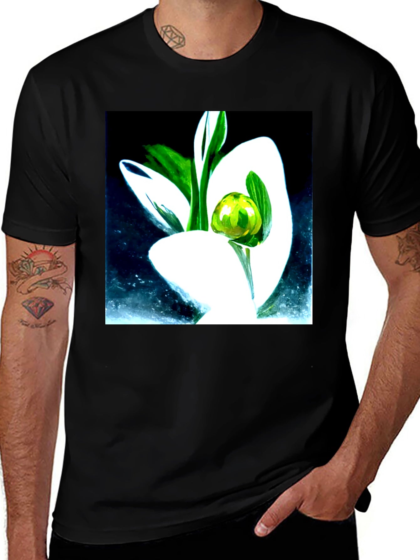 Abstract Floral T-Shirt