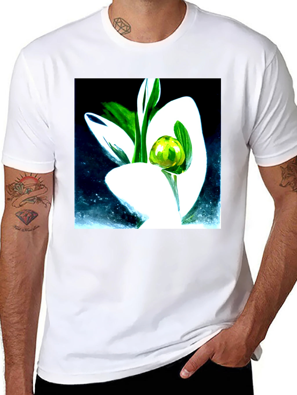 Abstract Floral T-Shirt