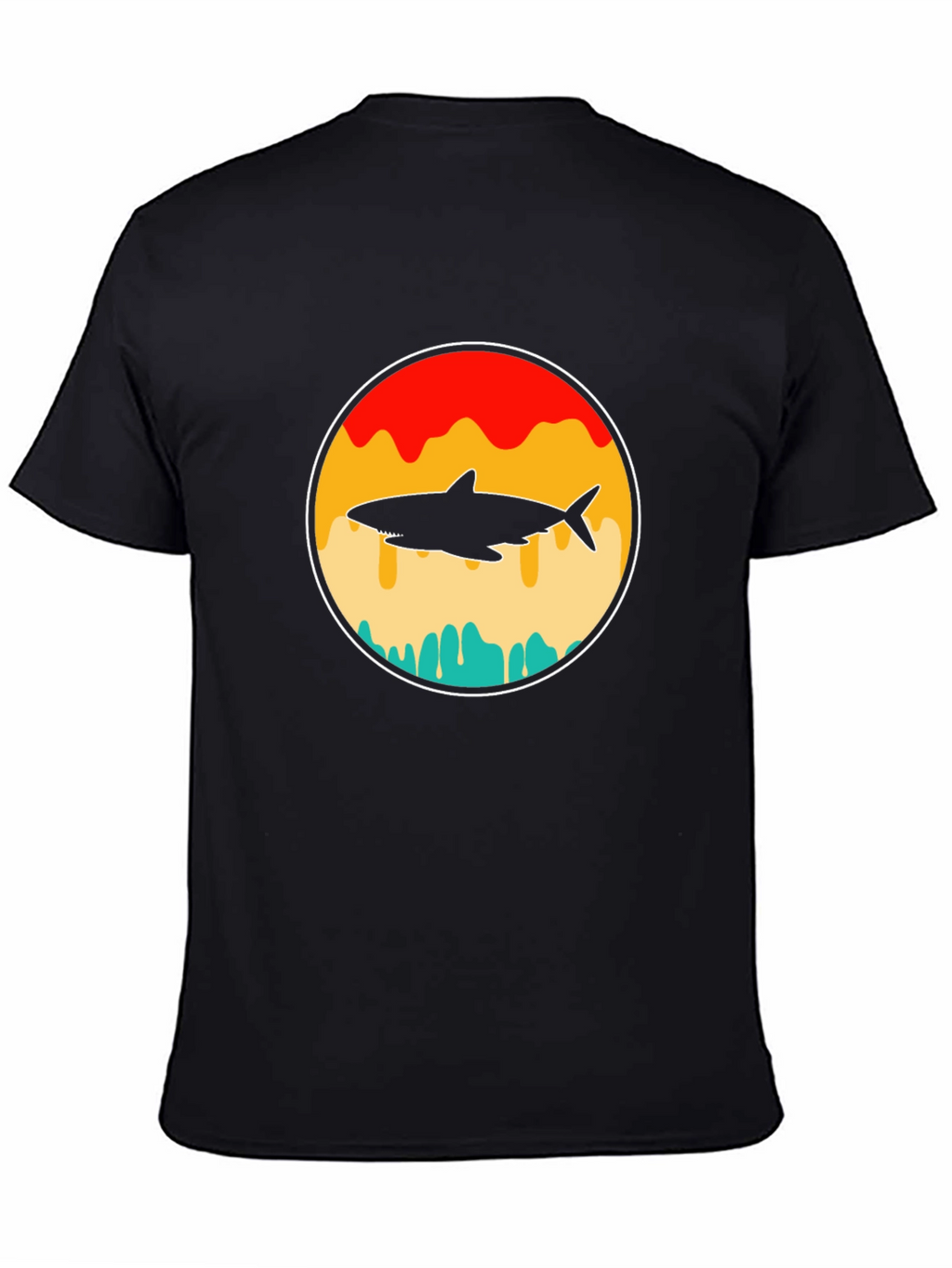 Shark Silhouette Graphic T-Shirt - Retro Style