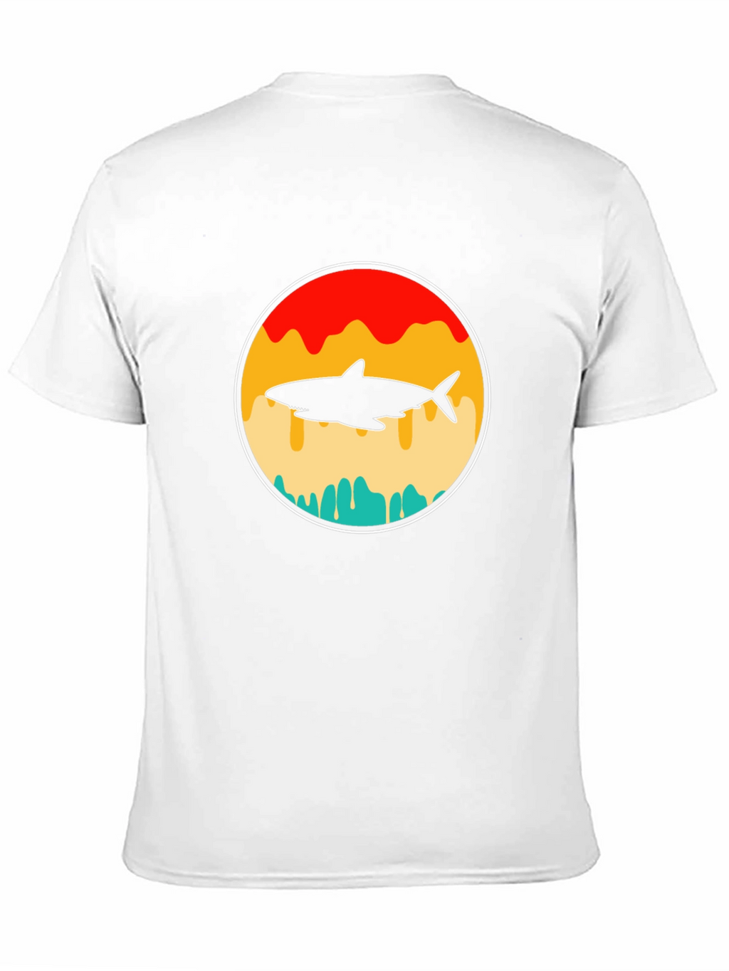 Shark Silhouette Graphic T-Shirt - Retro Style