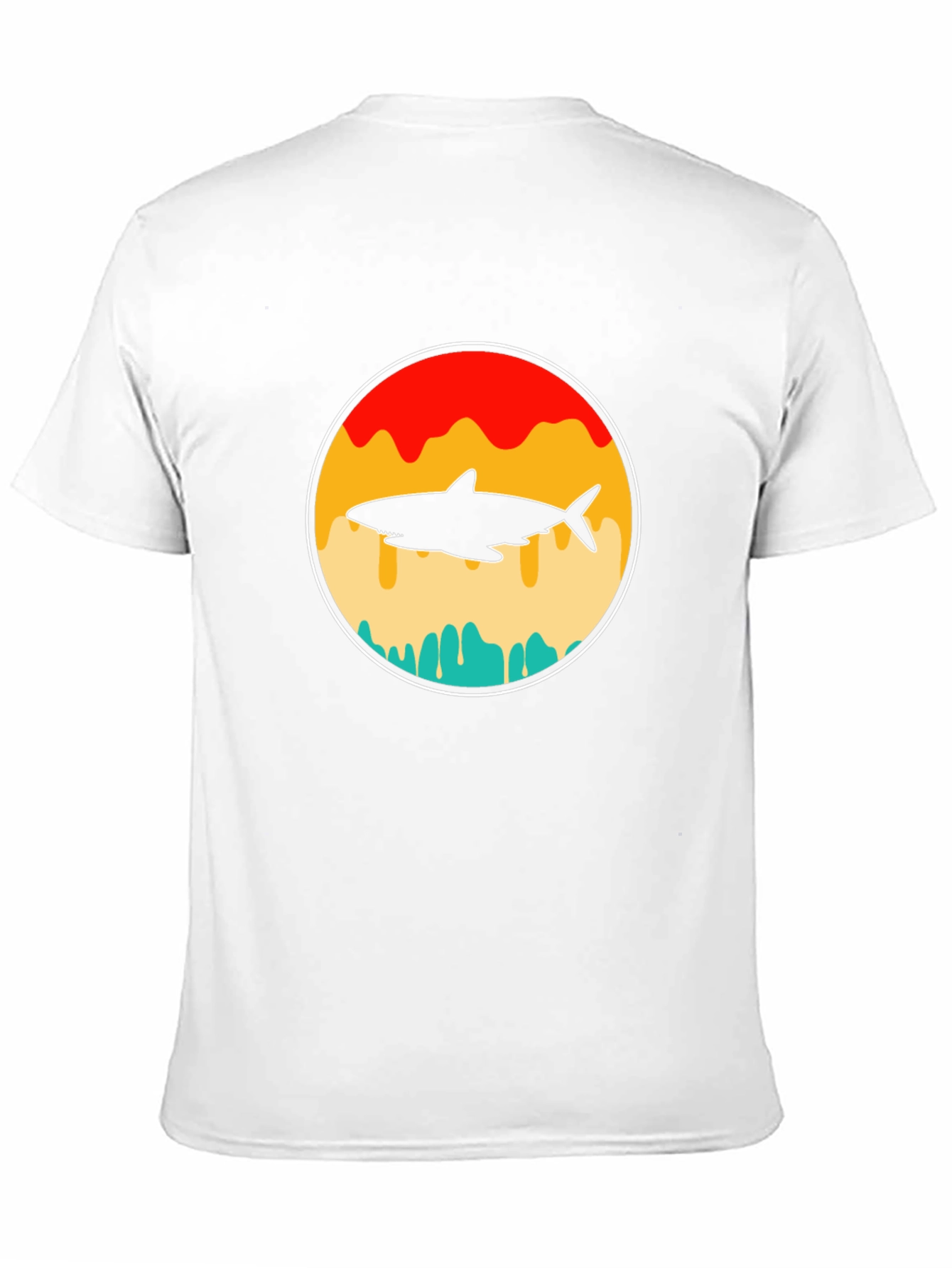 Shark Silhouette Graphic T-Shirt - Retro Style