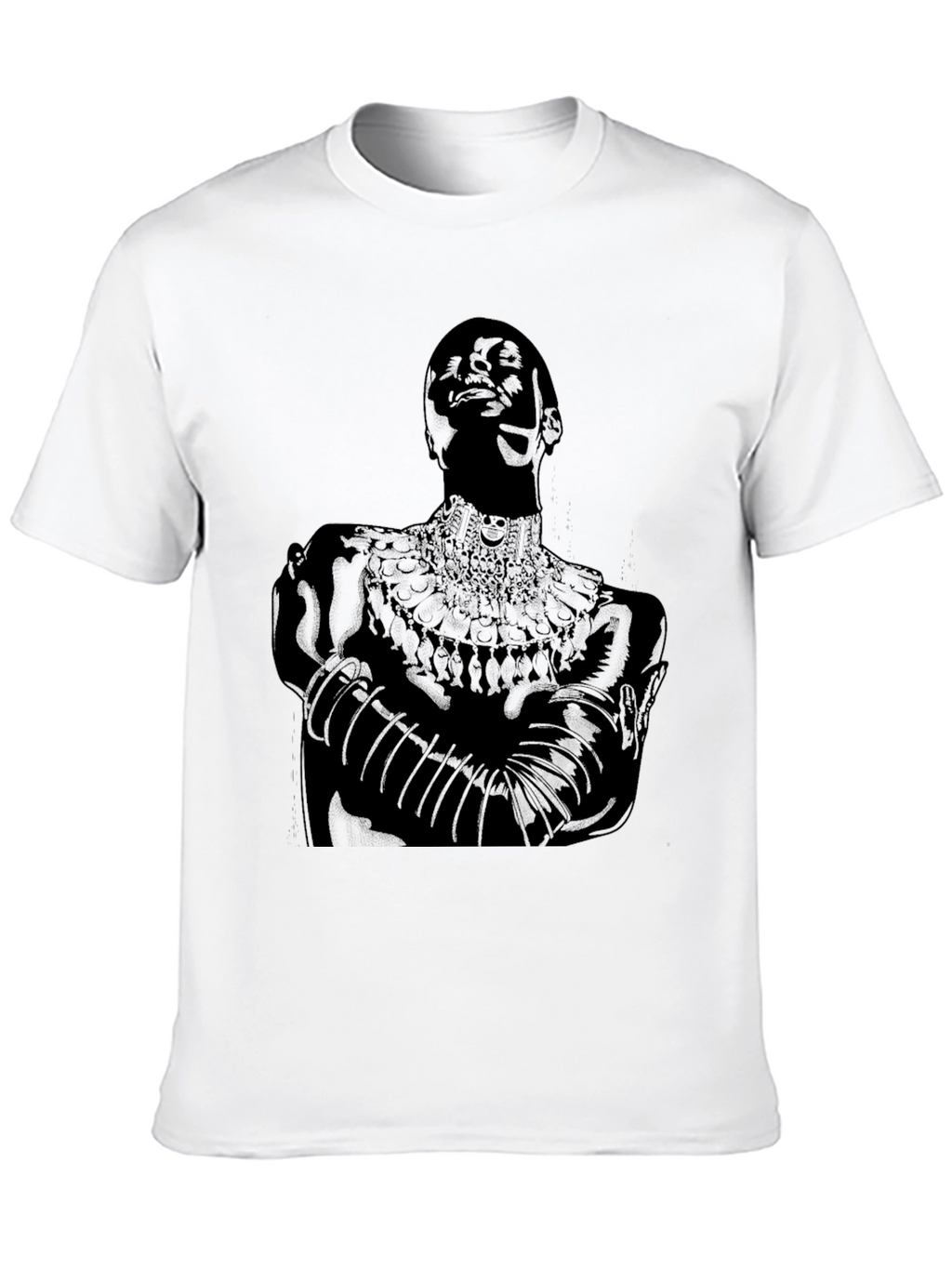 Black T-Shirt with Figure Graphic
