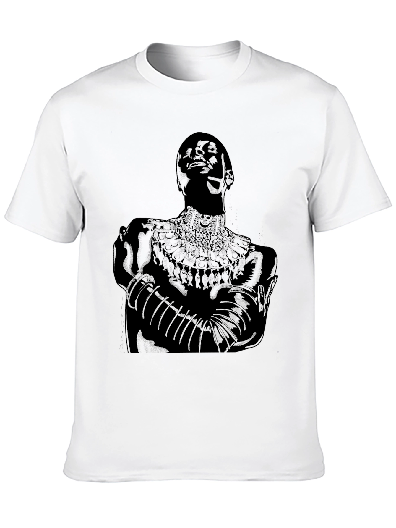 Black T-Shirt with Figure Graphic