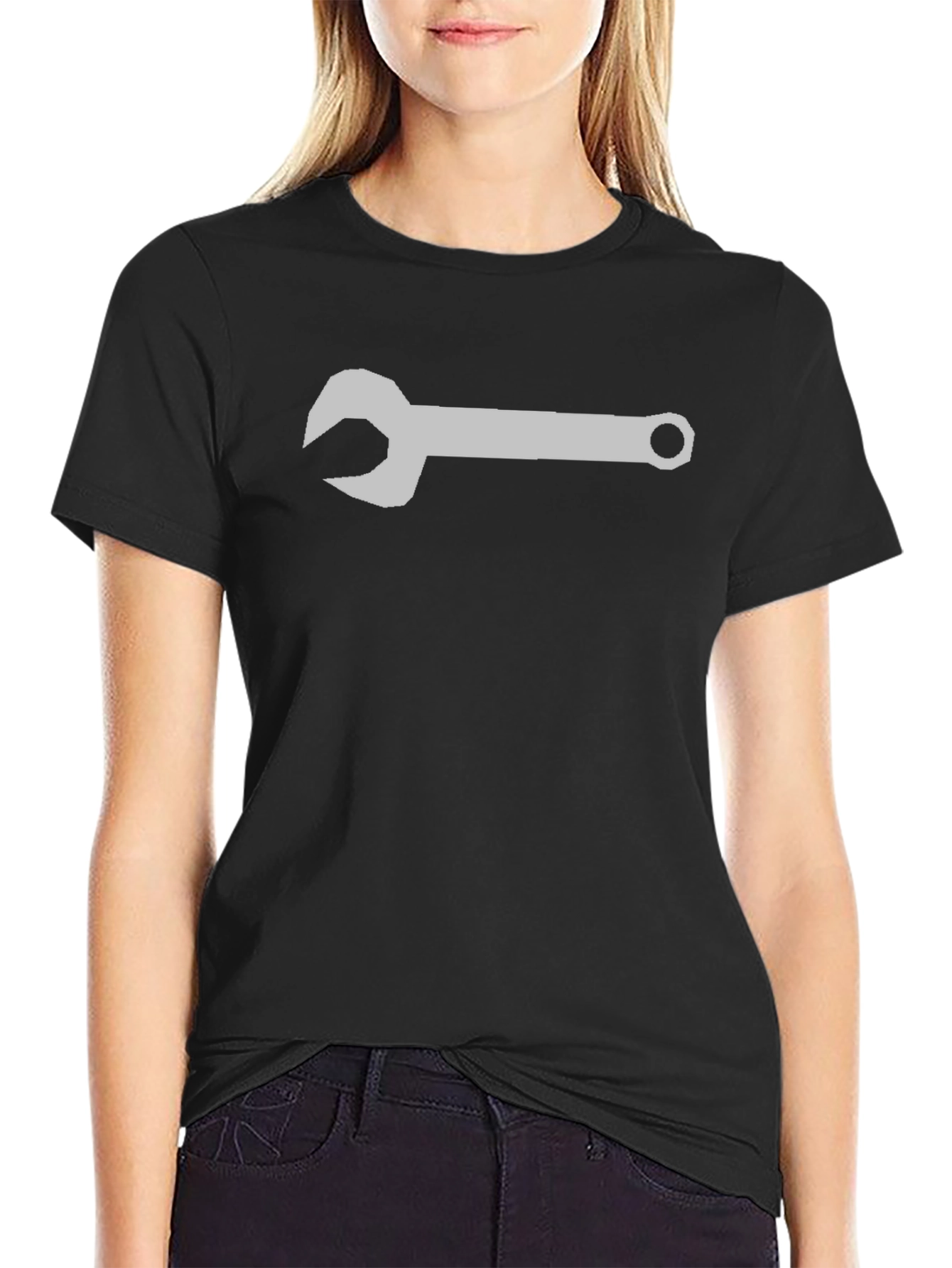 Wrench Graphic Tee - Black Cotton T-Shirt