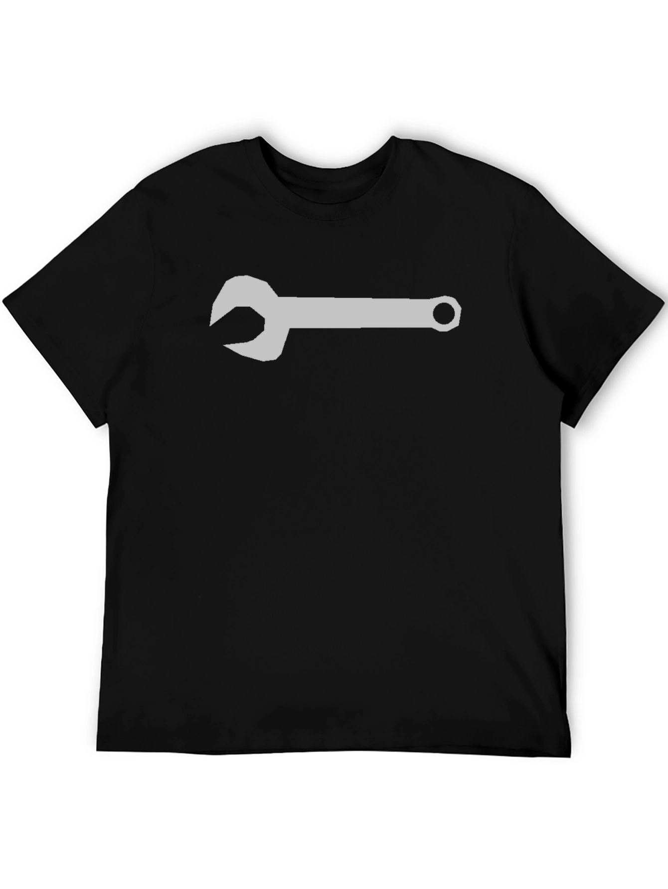 Wrench Graphic Tee - Black Cotton T-Shirt
