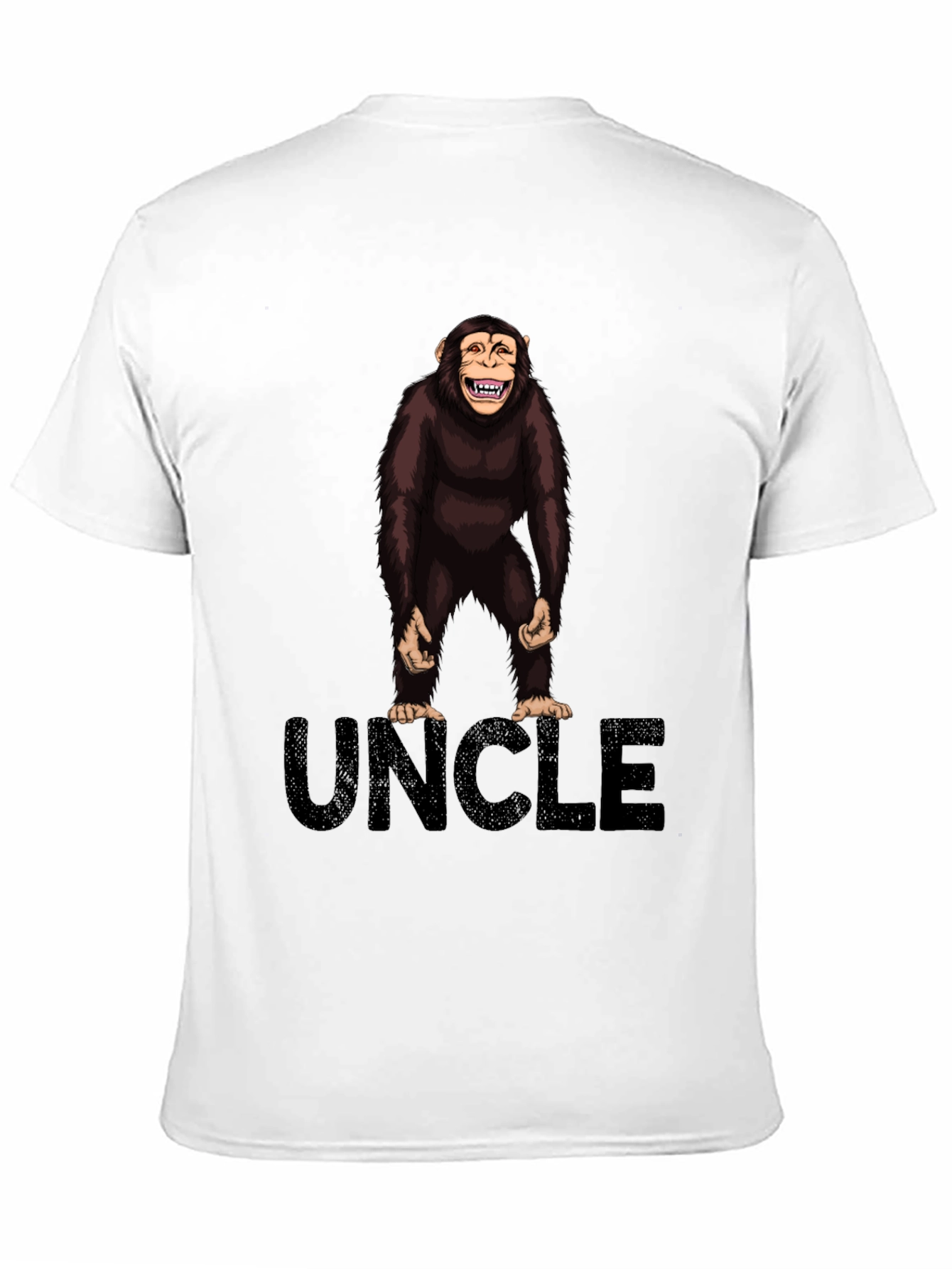 Uncle Monkey Graphic T-Shirt -  Black Cotton Tee