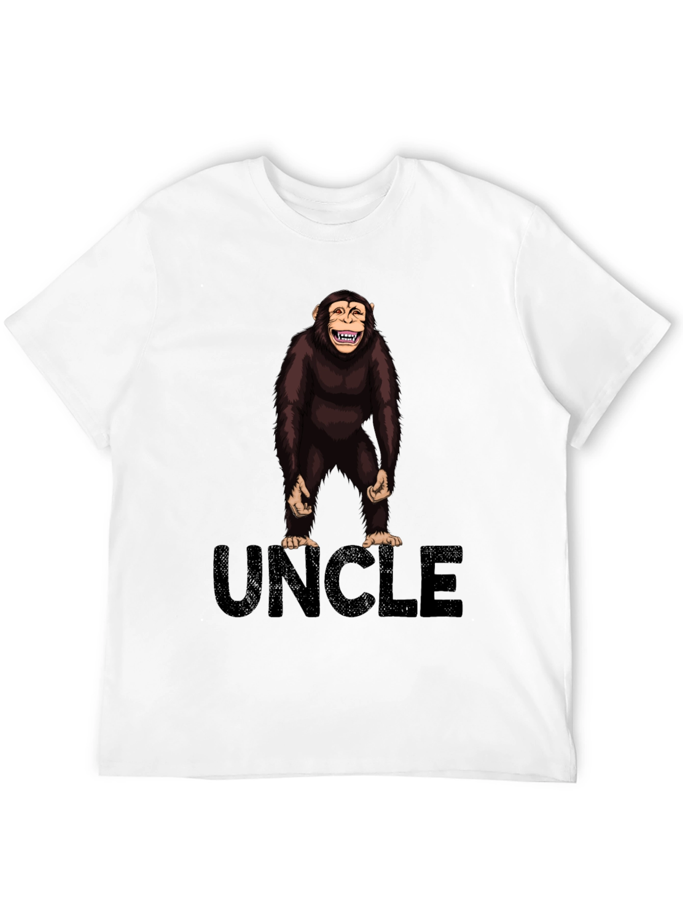 Uncle Monkey Graphic T-Shirt -  Black Cotton Tee