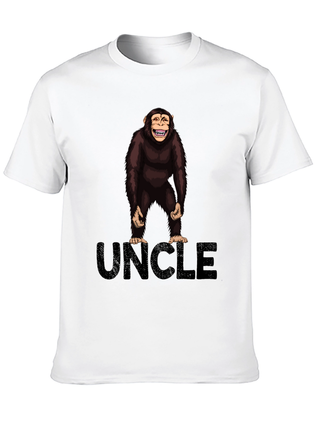Uncle Monkey Graphic T-Shirt -  Black Cotton Tee