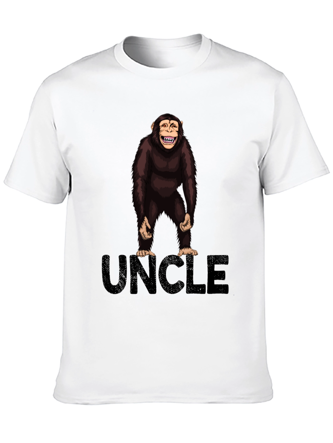 Uncle Monkey Graphic T-Shirt -  Black Cotton Tee
