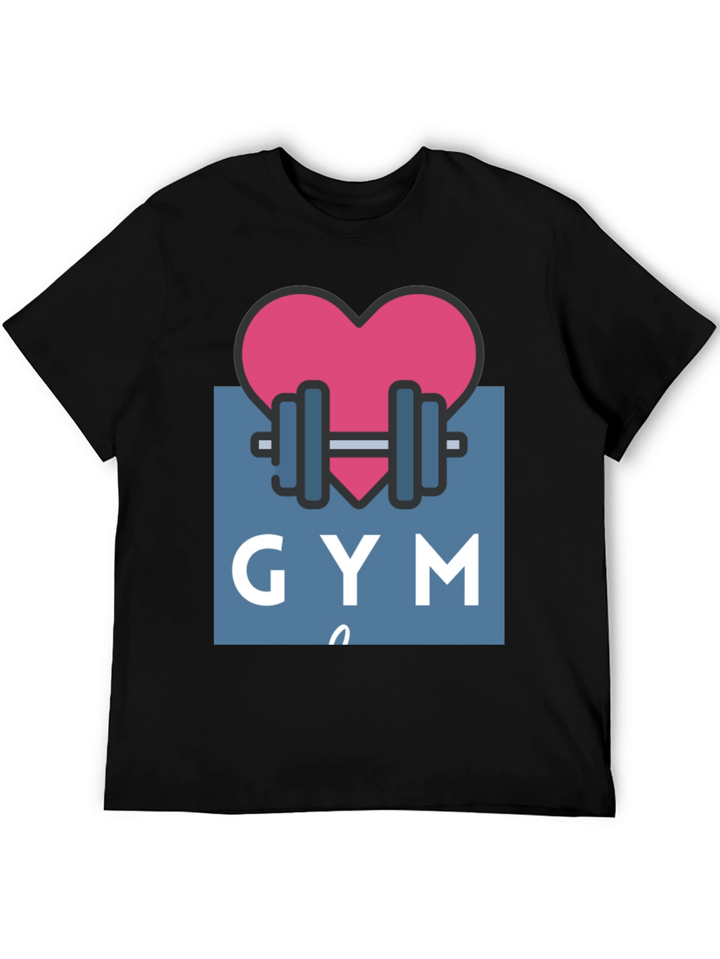 Gym Lovers Tee: Heart & Weights Design