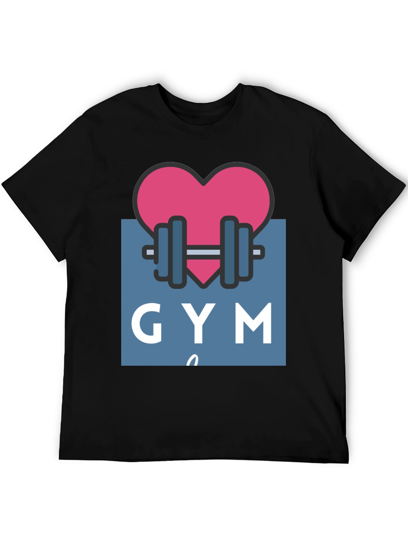 Gym Lovers Tee: Heart & Weights Design