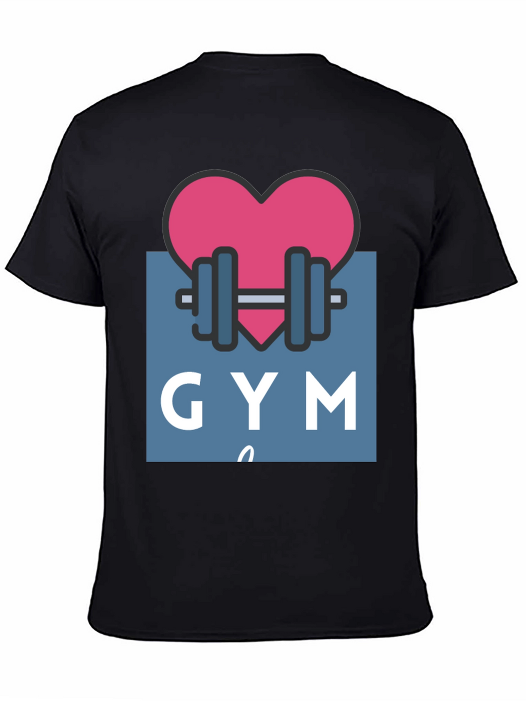 Gym Lovers Tee: Heart & Weights Design