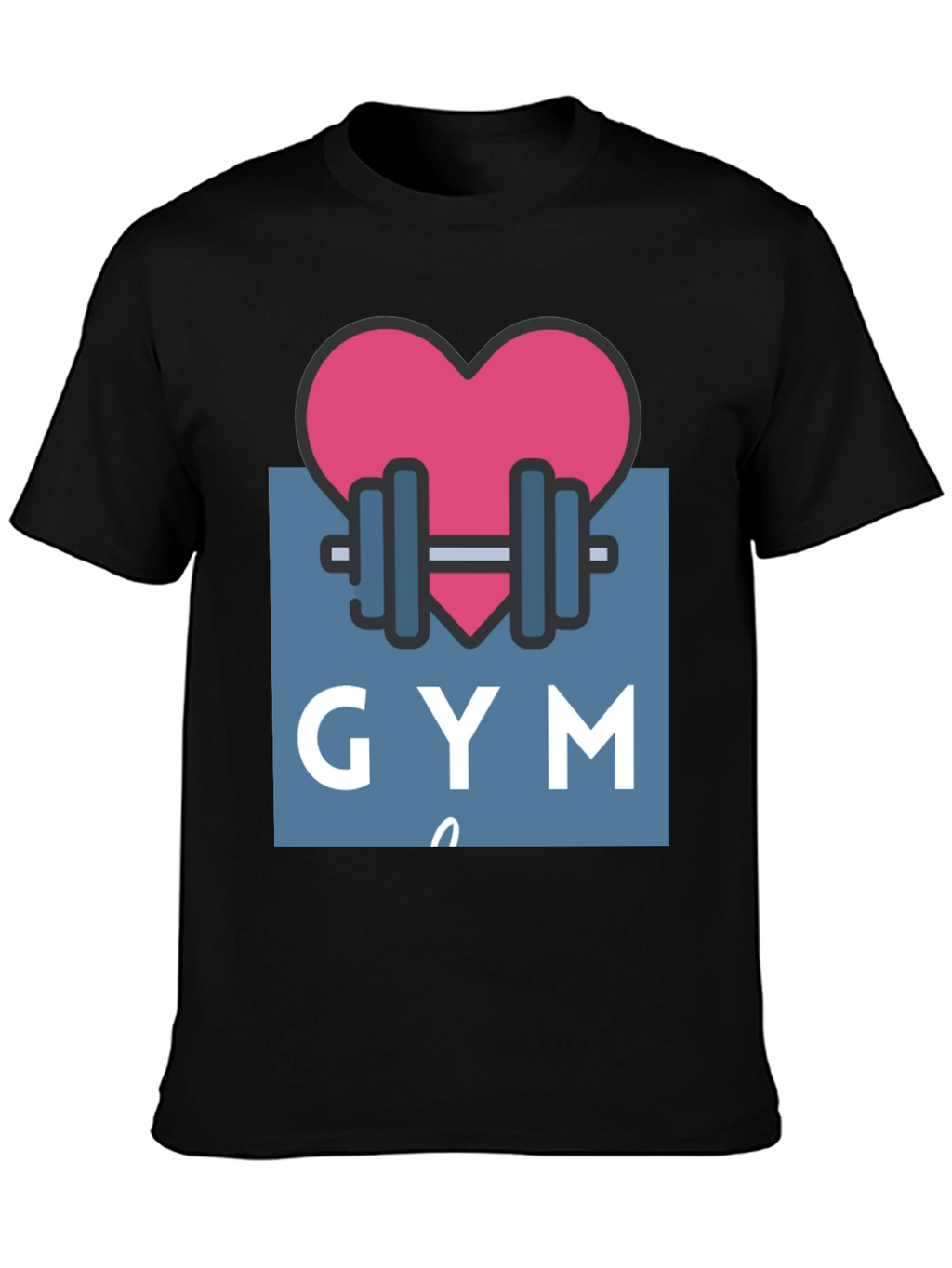 Gym Lovers Tee: Heart & Weights Design