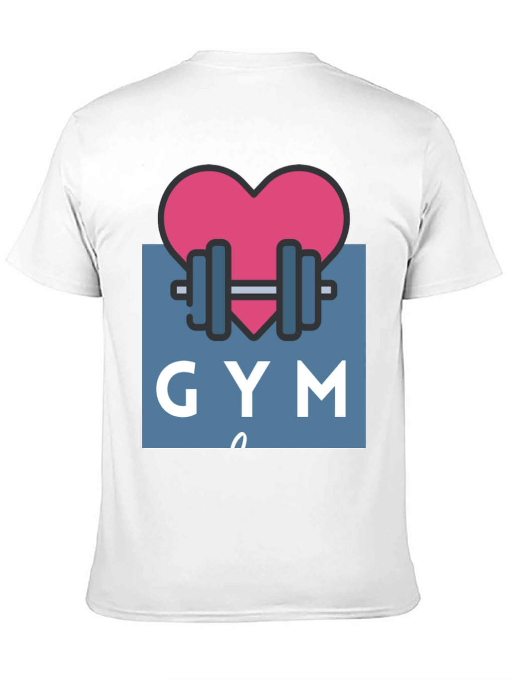 Gym Lovers Tee: Heart & Weights Design