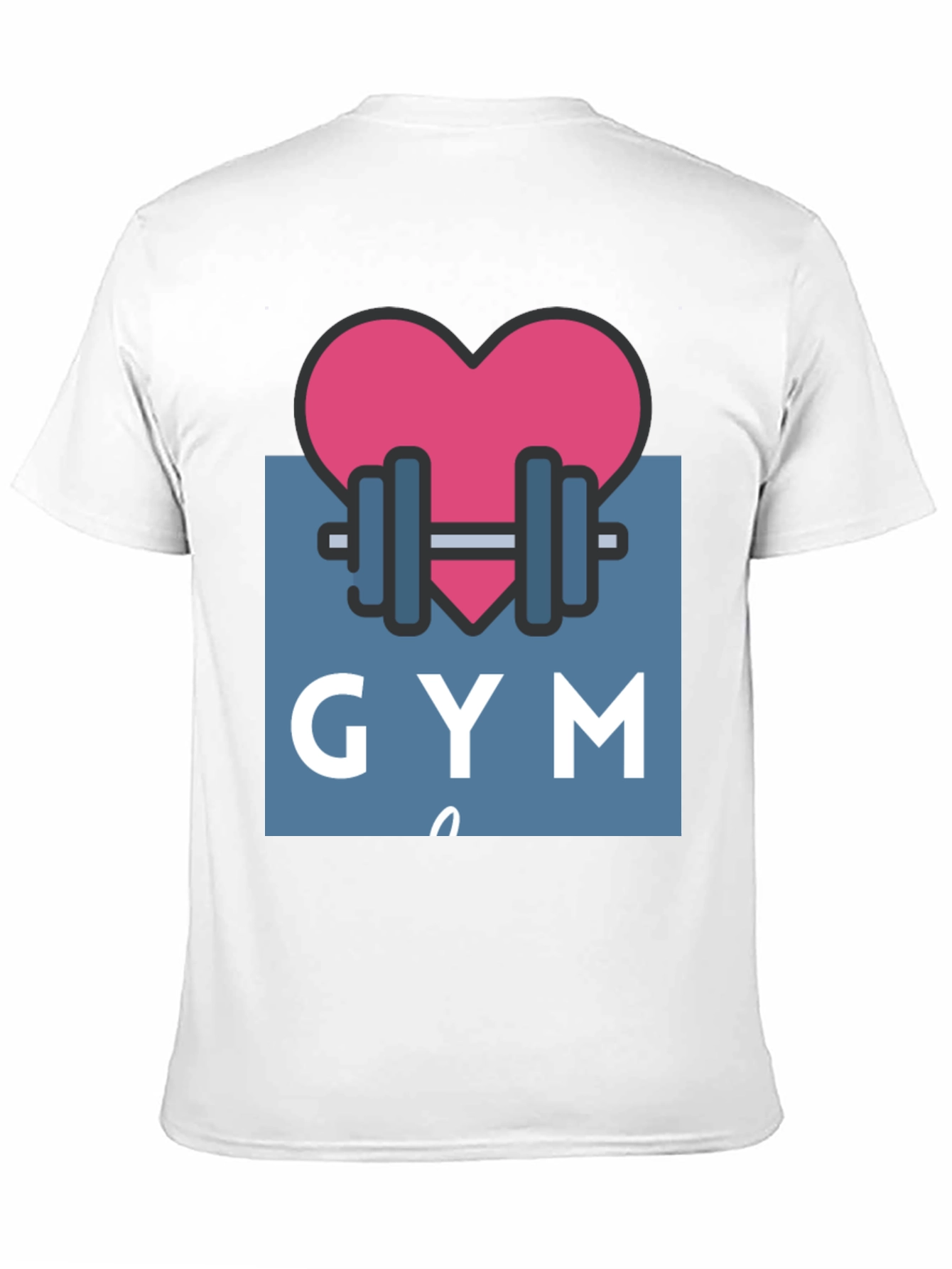 Gym Lovers Tee: Heart & Weights Design