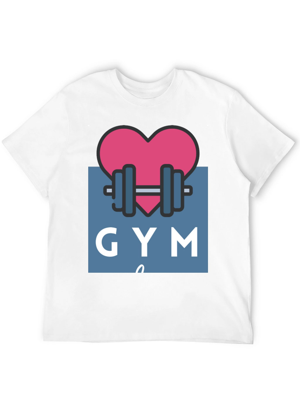 Gym Lovers Tee: Heart & Weights Design