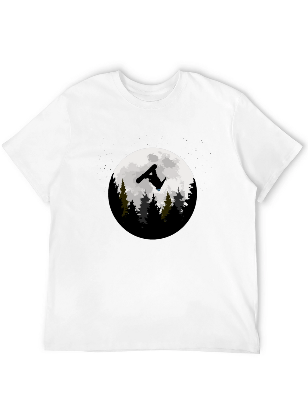 Snowboarder Moon Graphic T-Shirt