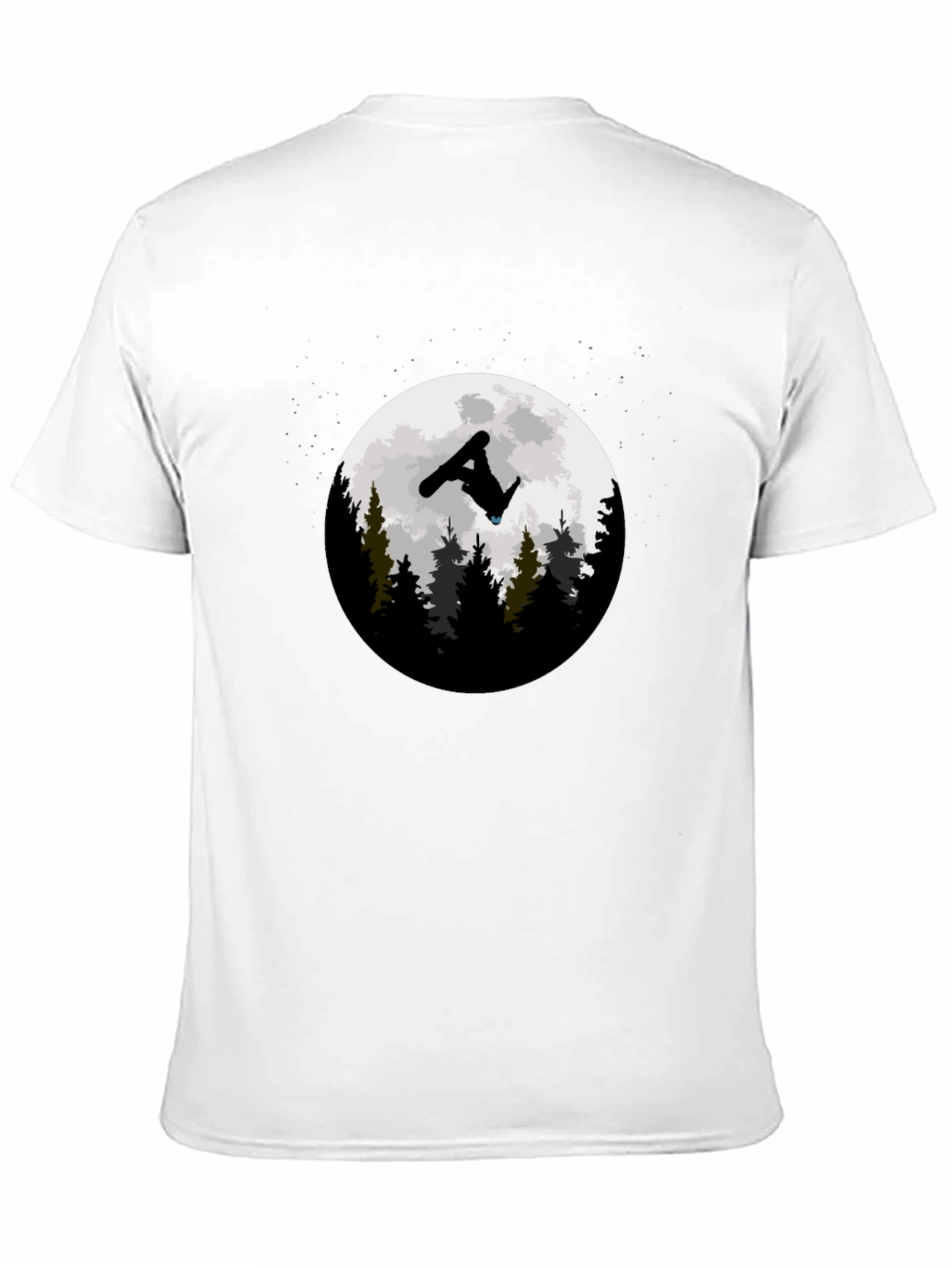 Snowboarder Moon Graphic T-Shirt