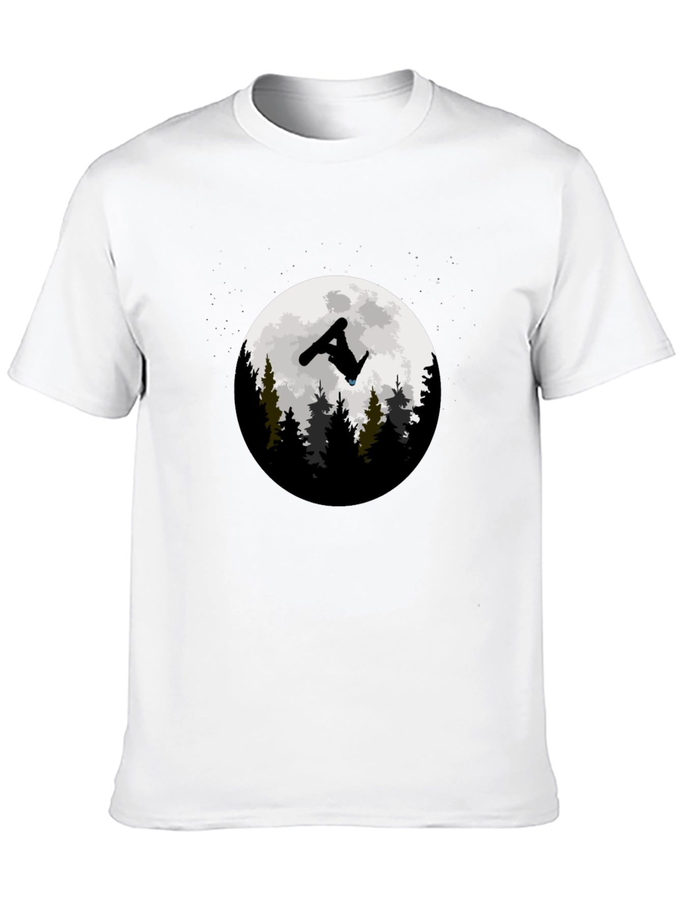 Snowboarder Moon Graphic T-Shirt