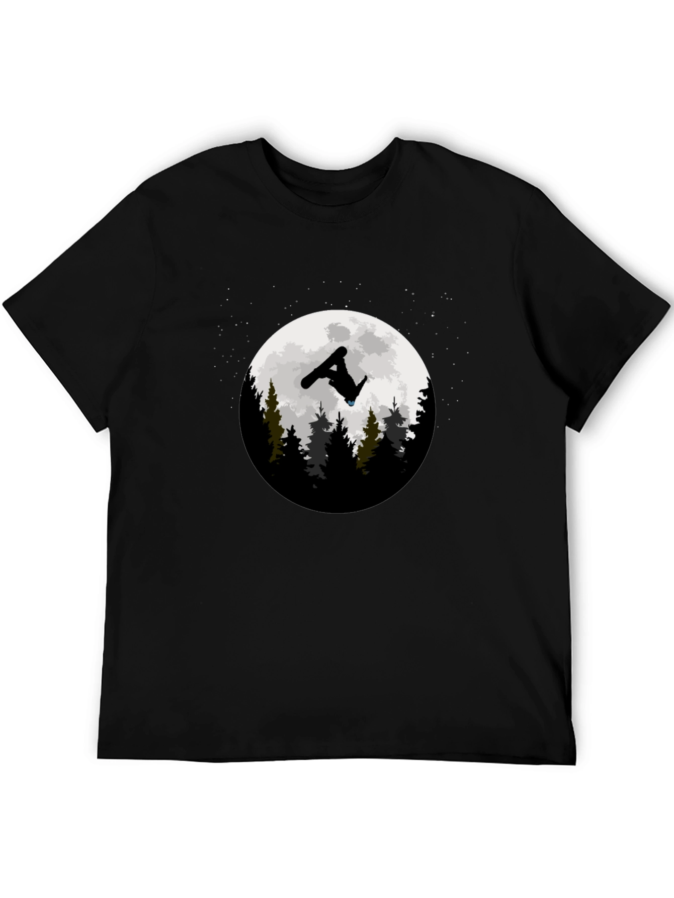 Snowboarder Moon Graphic T-Shirt