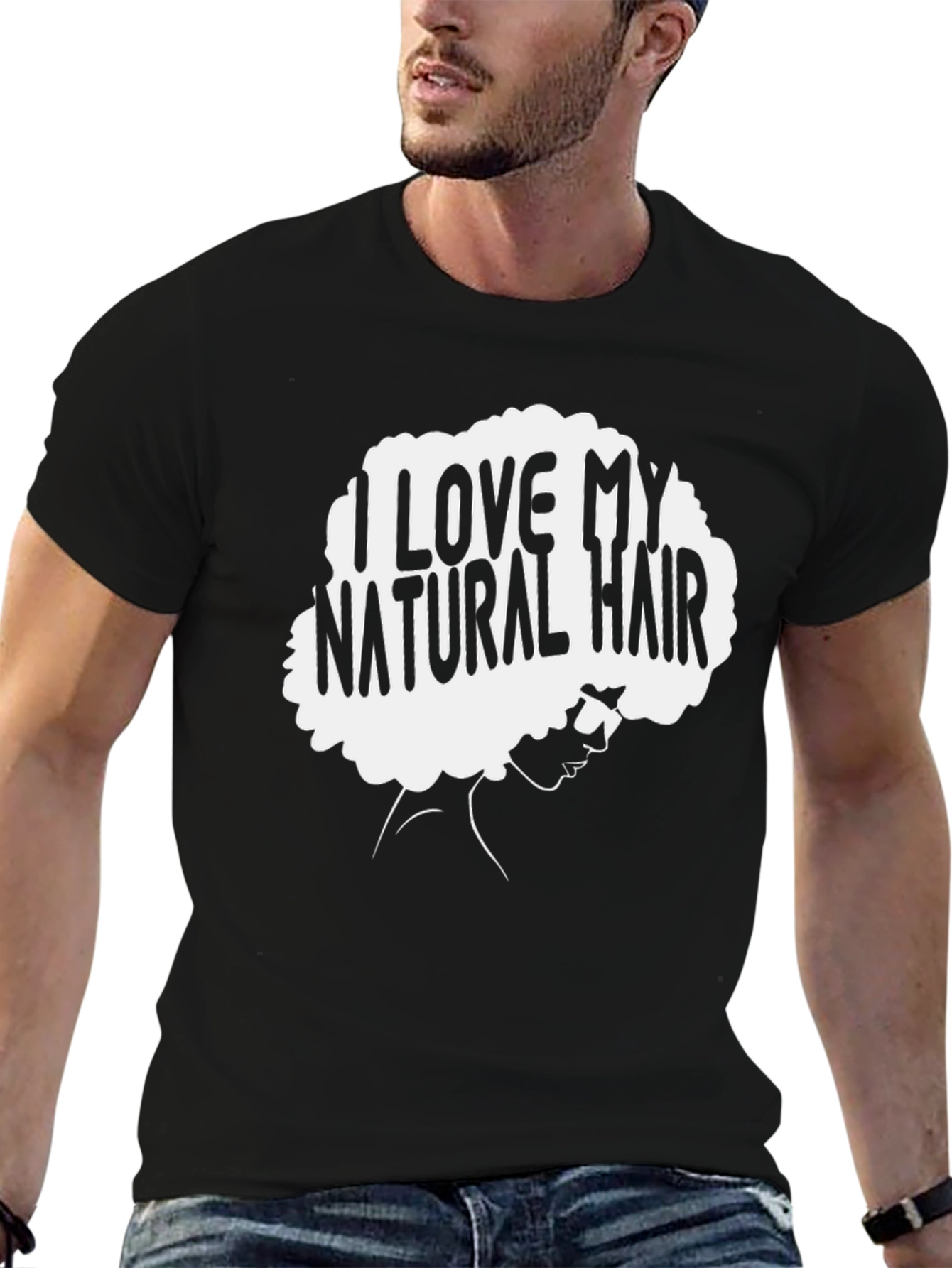 I Love My Natural Hair Black T-Shirt