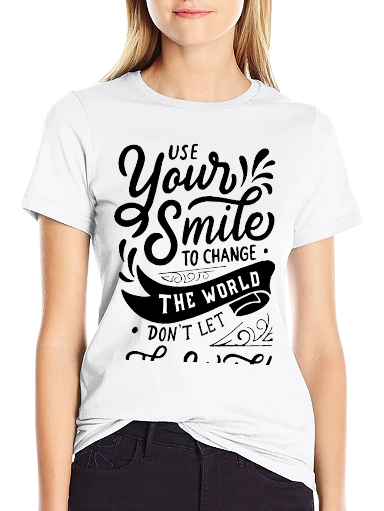 Use Your Smile Graphic Tee - Positive Vibes Shirt