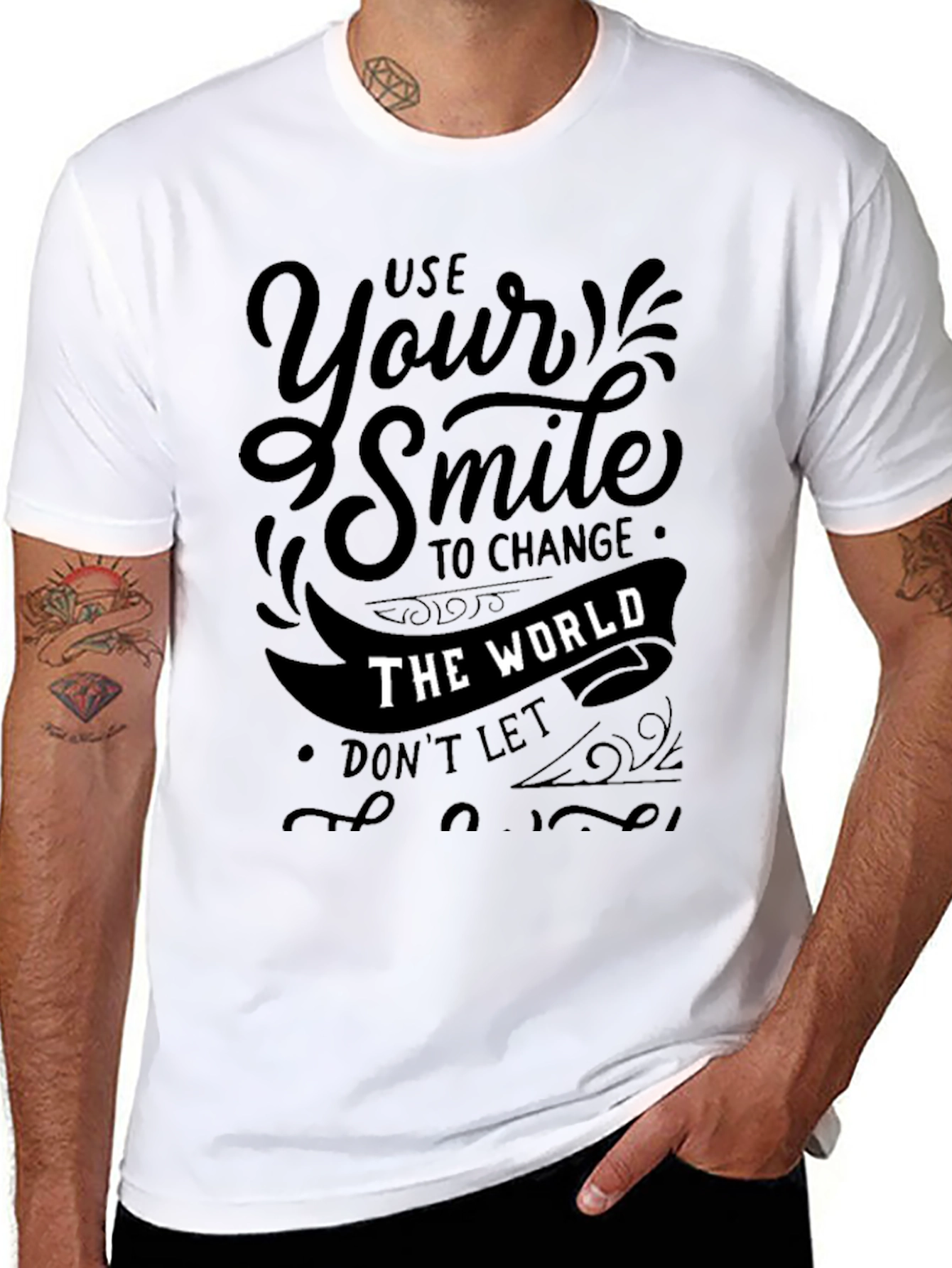 Use Your Smile Graphic Tee - Positive Vibes Shirt